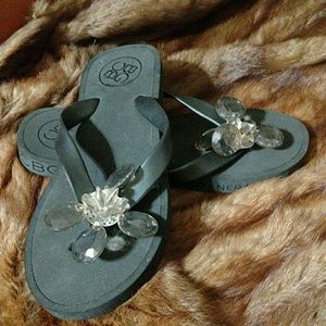 BCBG jewel flip flops